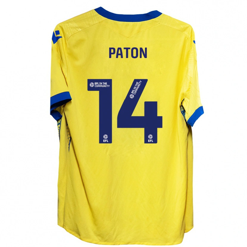 Danxen Enfant Maillot Karys Paton #14 Jaune Bleu Tenues Extérieur 2025/26 T-Shirt