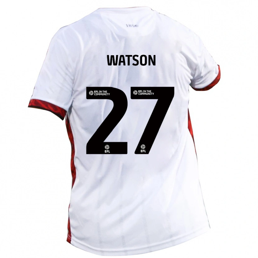 Danxen Enfant Maillot Louie Watson #27 Blanc Rouge Noir Tenues Extérieur 2025/26 T-Shirt