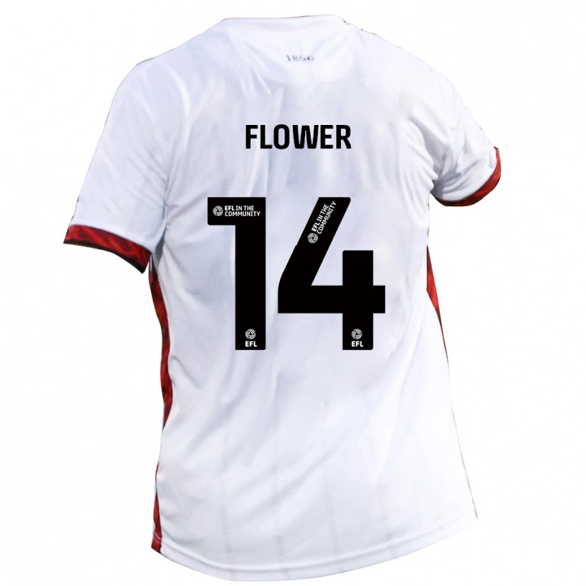 Danxen Enfant Maillot Louis Flower #14 Blanc Rouge Noir Tenues Extérieur 2025/26 T-Shirt