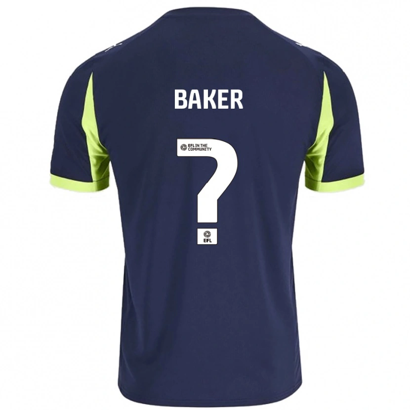Danxen Enfant Maillot Billy Baker #0 Marine Vert Fluorescent Tenues Extérieur 2025/26 T-Shirt