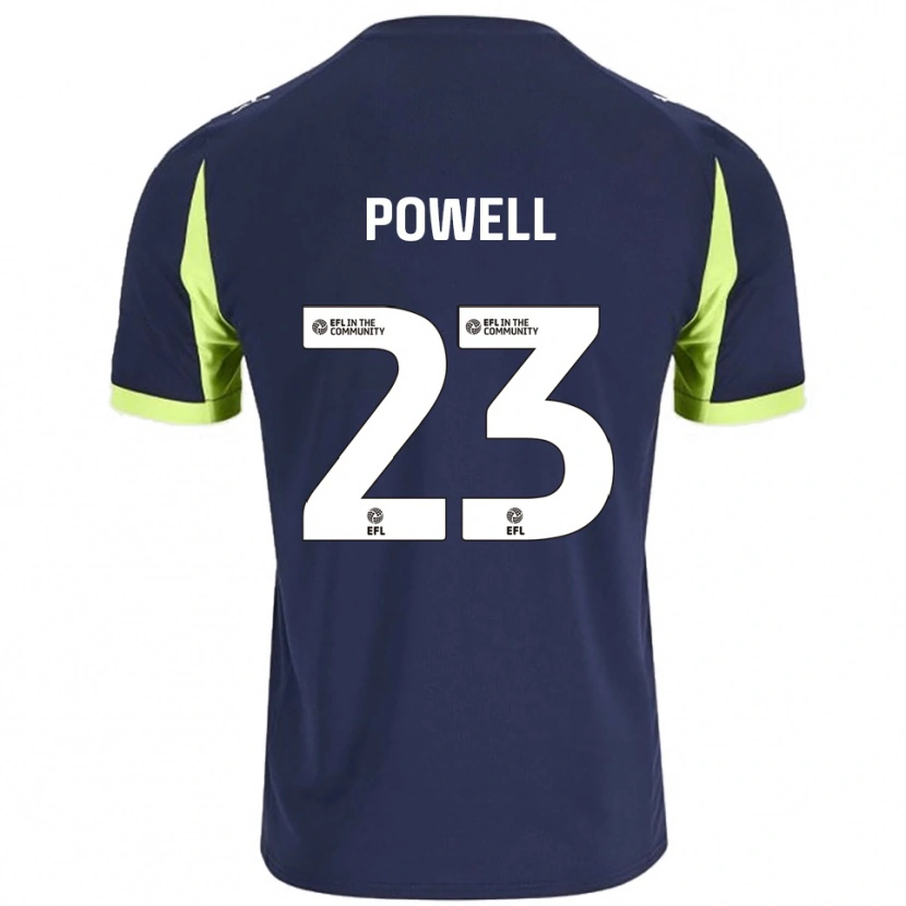 Danxen Enfant Maillot Jack Powell #23 Marine Vert Fluorescent Tenues Extérieur 2025/26 T-Shirt