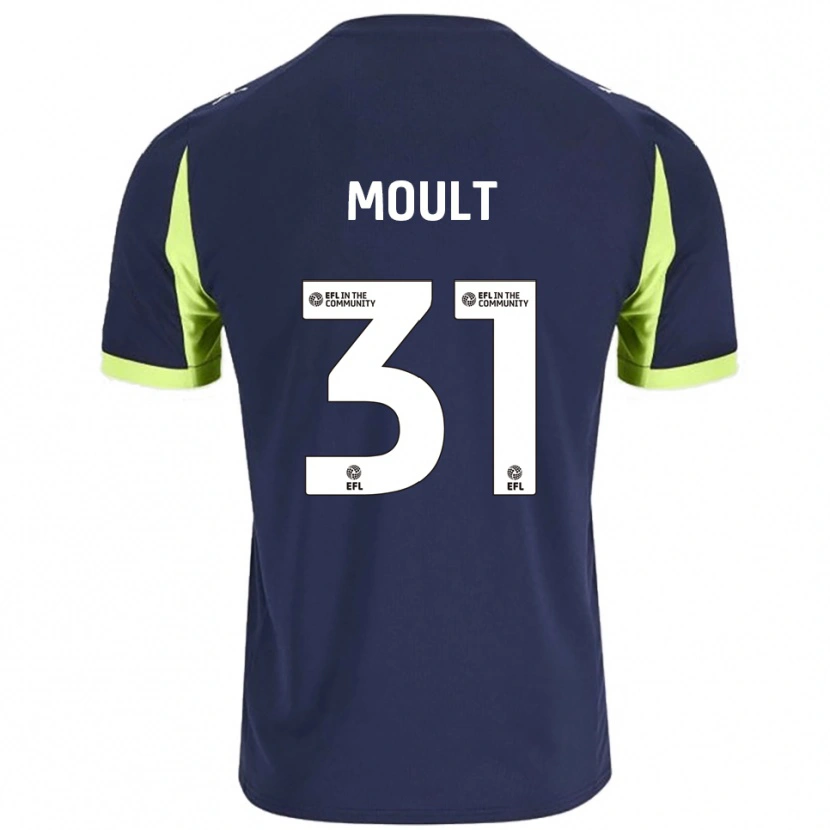 Danxen Enfant Maillot Louis Moult #31 Marine Vert Fluorescent Tenues Extérieur 2025/26 T-Shirt