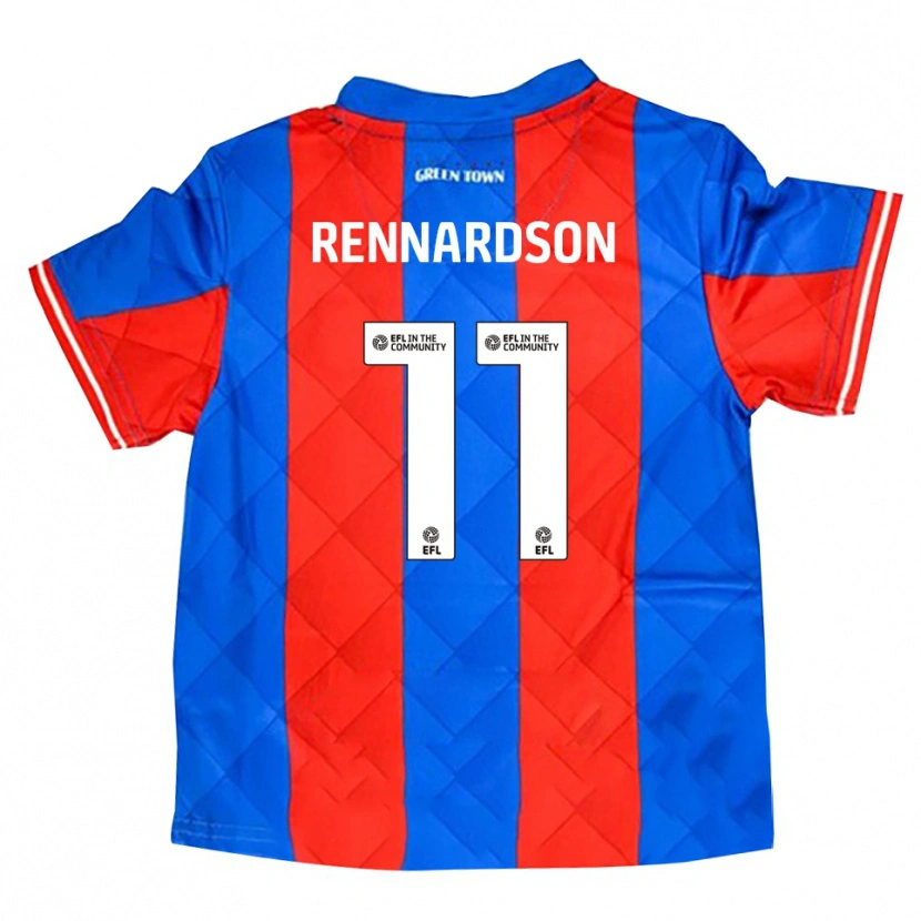 Danxen Enfant Maillot Tom Rennardson #11 Bleu Rouge Blanc Tenues Extérieur 2025/26 T-Shirt