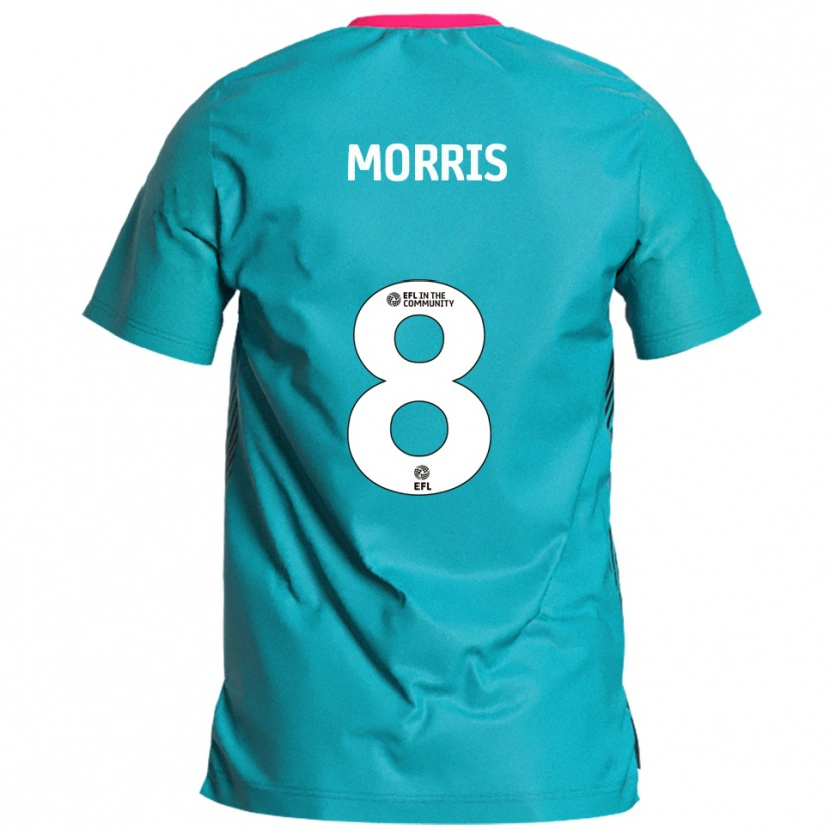 Danxen Enfant Maillot Bryn Morris #8 Bleu Ciel Rose Tenues Extérieur 2025/26 T-Shirt