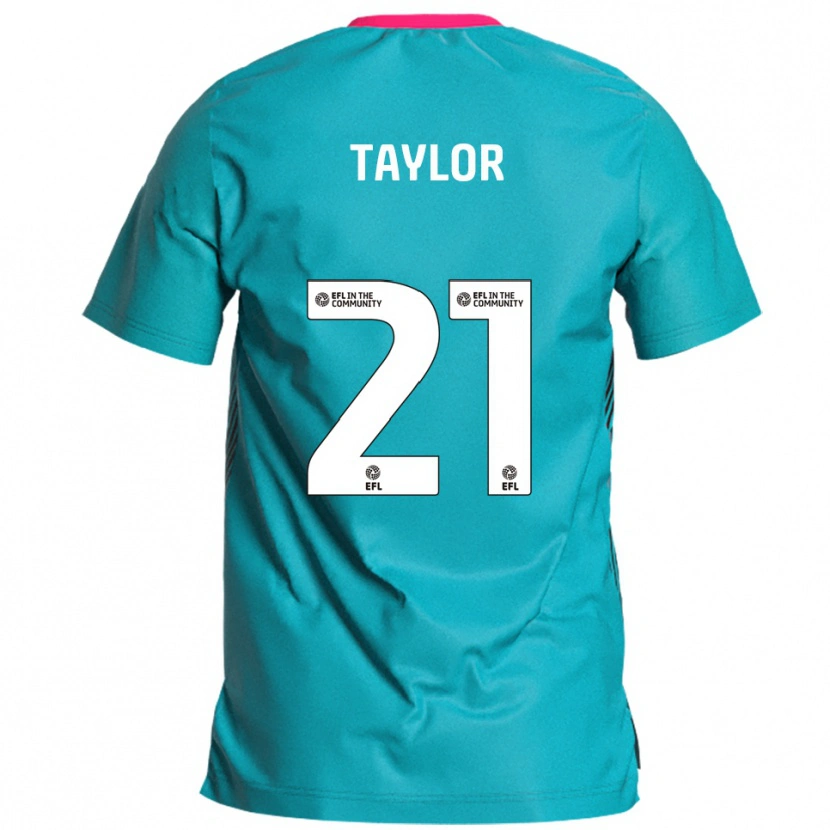 Danxen Enfant Maillot Ellis Taylor #21 Bleu Ciel Rose Tenues Extérieur 2025/26 T-Shirt