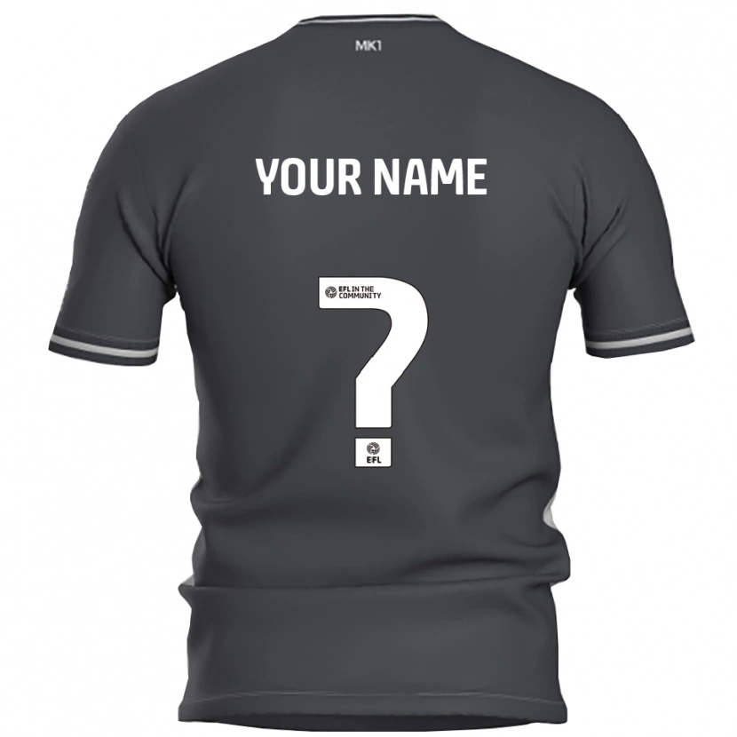 Danxen Enfant Maillot Votre Nom #0 Gris Argent Tenues Extérieur 2025/26 T-Shirt