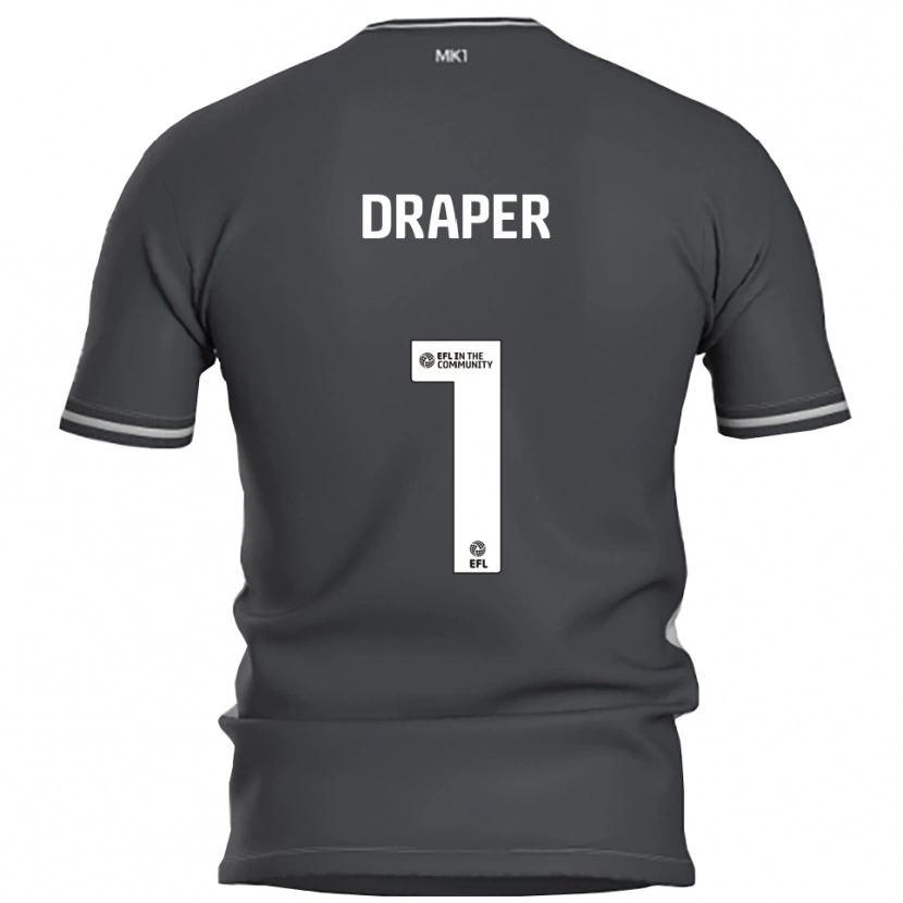 Danxen Enfant Maillot Anna Draper #1 Gris Argent Tenues Extérieur 2025/26 T-Shirt
