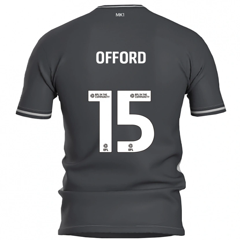 Danxen Enfant Maillot Luke Offord #15 Gris Argent Tenues Extérieur 2025/26 T-Shirt
