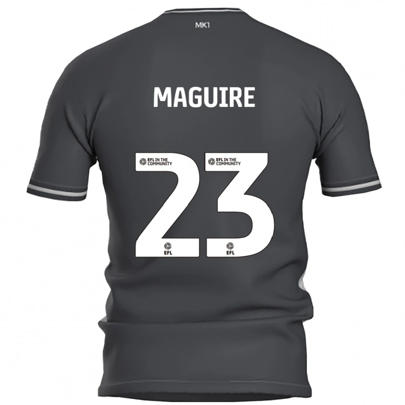 Danxen Enfant Maillot Laurence Maguire #23 Gris Argent Tenues Extérieur 2025/26 T-Shirt