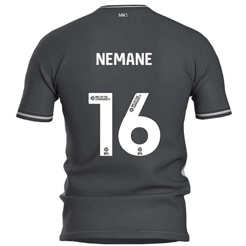 Danxen Enfant Maillot Aaron Nemane #16 Gris Argent Tenues Extérieur 2025/26 T-Shirt