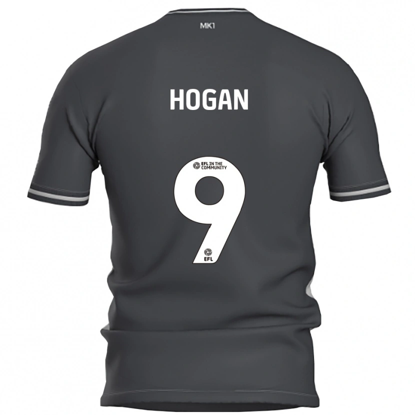 Danxen Enfant Maillot Scott Hogan #9 Gris Argent Tenues Extérieur 2025/26 T-Shirt