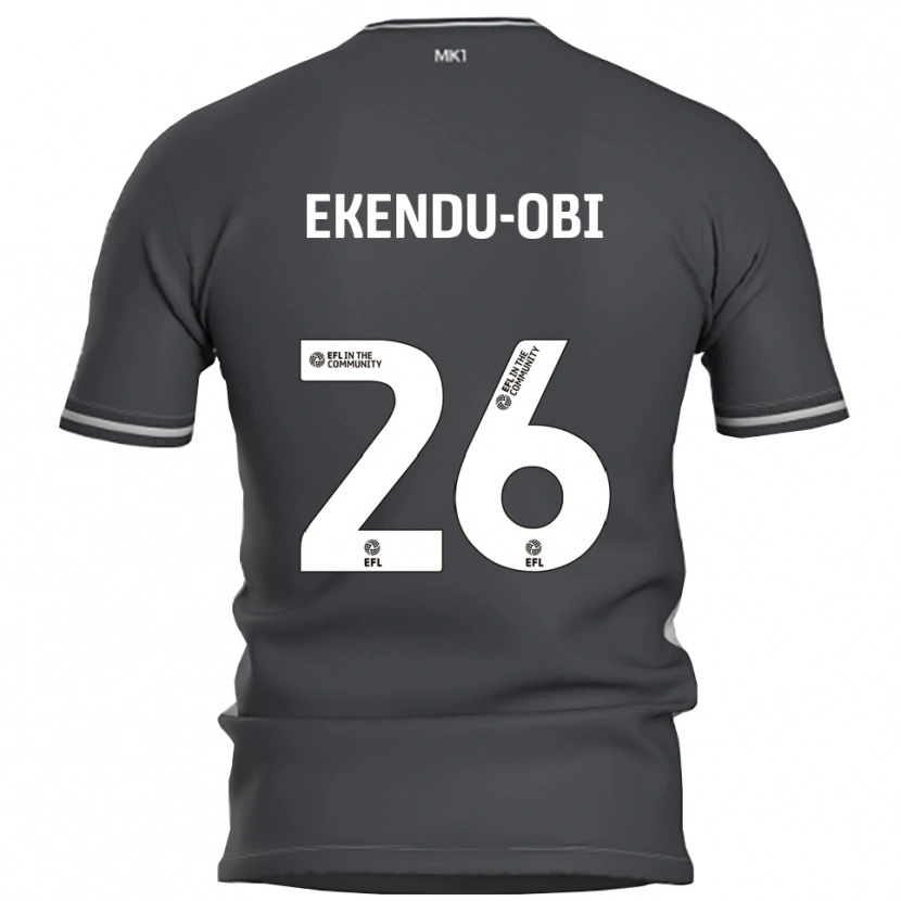 Danxen Enfant Maillot Ugomma Ekendu-Obi #26 Gris Argent Tenues Extérieur 2025/26 T-Shirt
