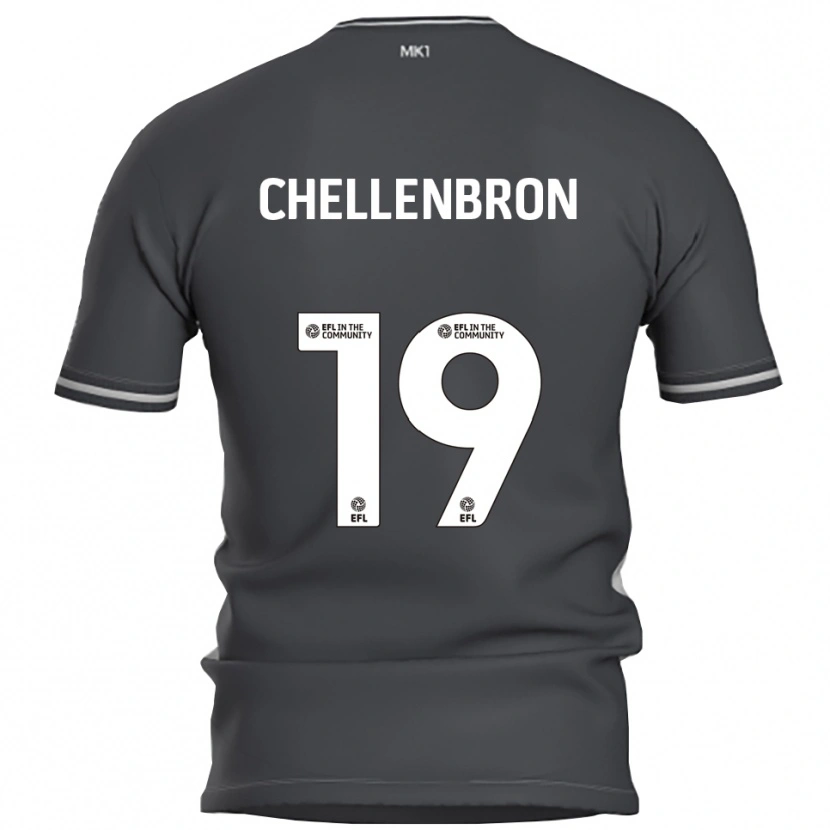 Danxen Enfant Maillot Katie Chellenbron #19 Gris Argent Tenues Extérieur 2025/26 T-Shirt