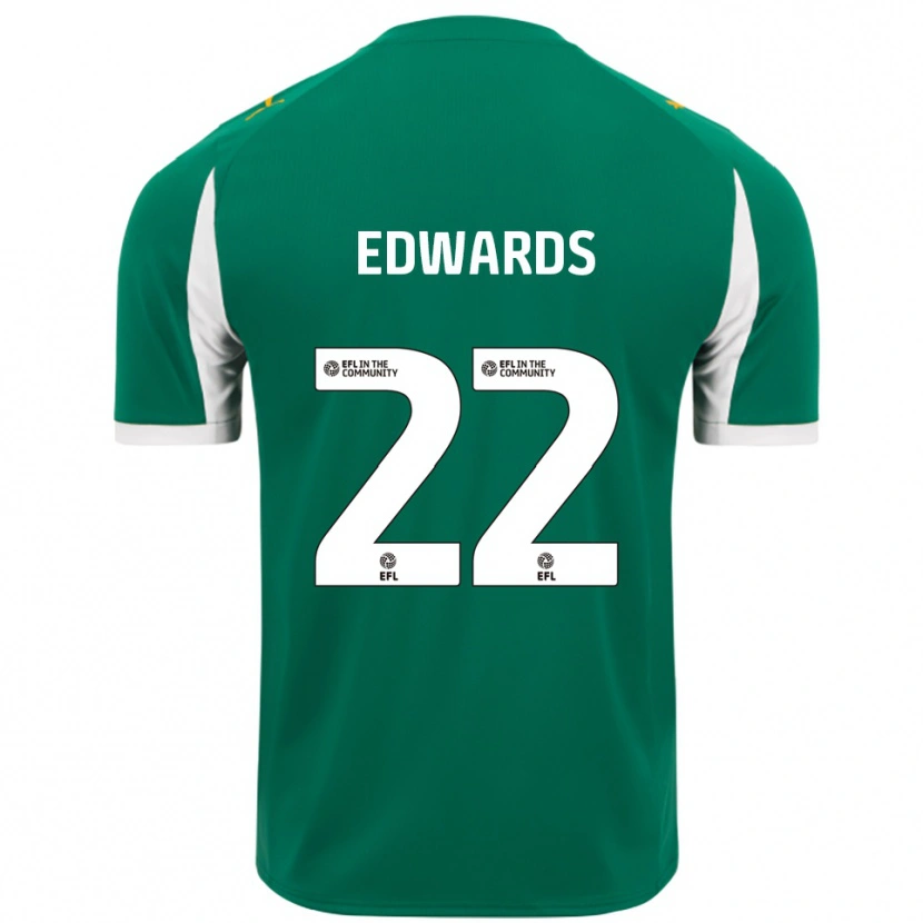 Danxen Enfant Maillot Curtis Edwards #22 Vert Blanc Tenues Extérieur 2025/26 T-Shirt