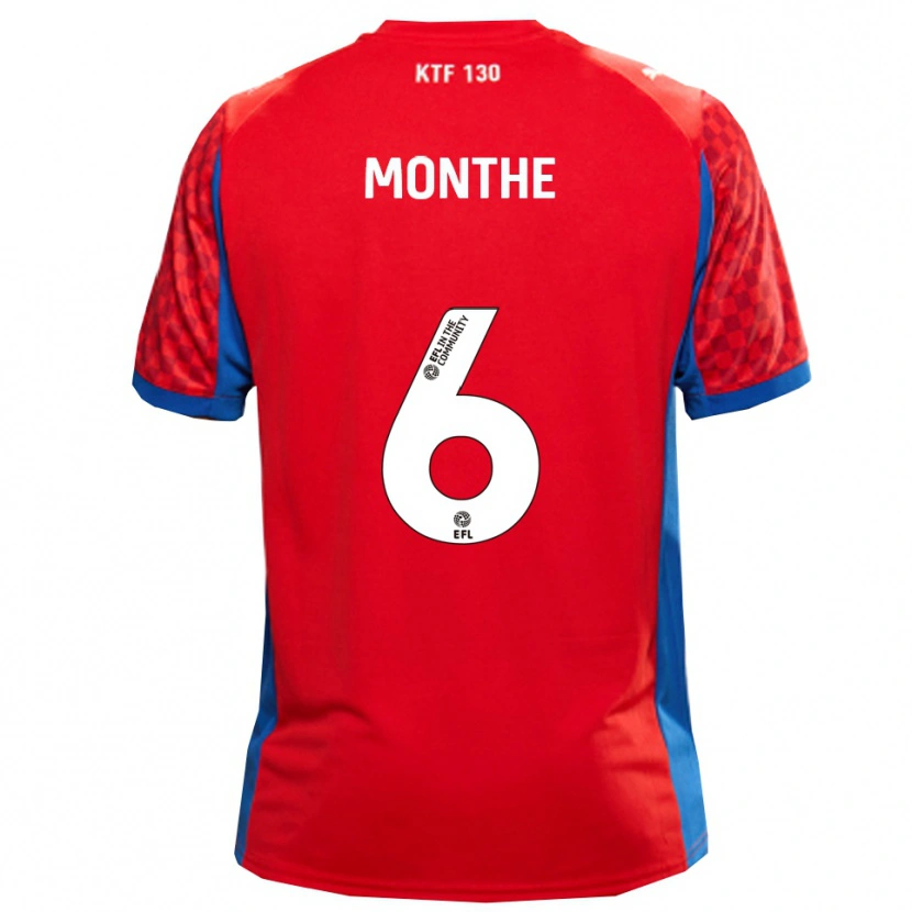 Danxen Enfant Maillot Manny Monthe #6 Rouge Bleu Tenues Extérieur 2025/26 T-Shirt