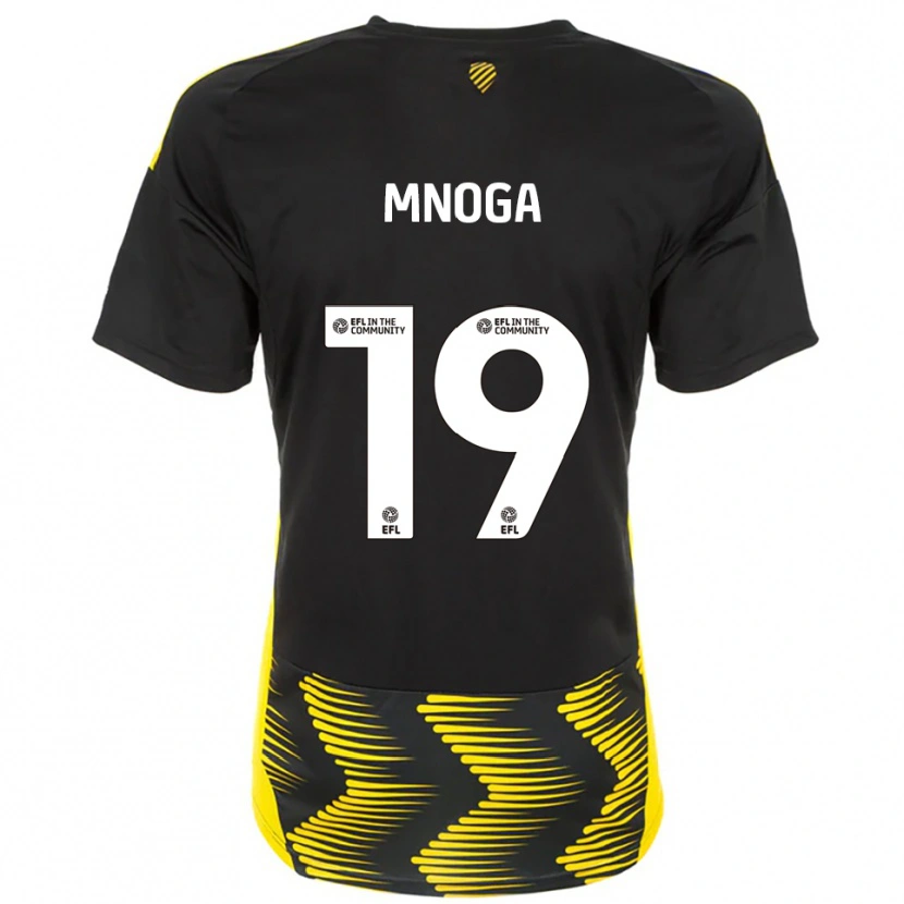 Danxen Enfant Maillot Haji Mnoga #19 Noir Jaune Tenues Extérieur 2025/26 T-Shirt