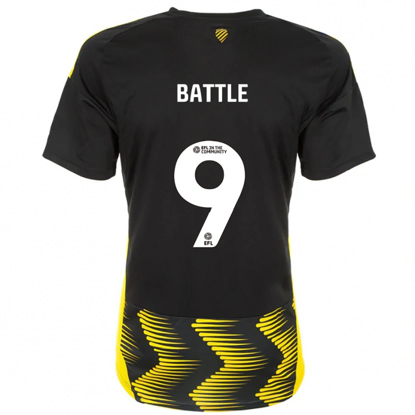 Danxen Enfant Maillot Jess Battle #9 Noir Jaune Tenues Extérieur 2025/26 T-Shirt