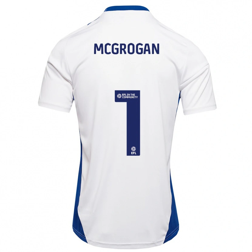 Danxen Enfant Maillot Emily Mcgrogan #1 Blanc Bleu Tenues Extérieur 2025/26 T-Shirt