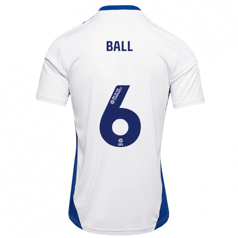 Danxen Enfant Maillot James Ball #6 Blanc Bleu Tenues Extérieur 2025/26 T-Shirt