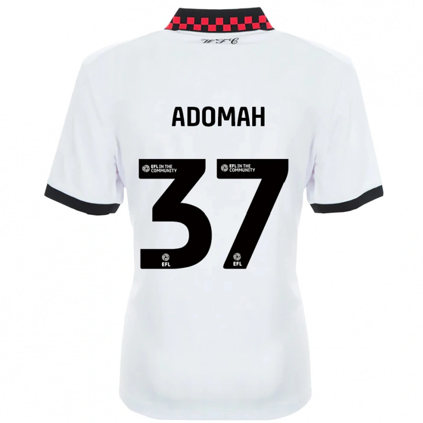 Danxen Enfant Maillot Albert Adomah #37 Blanc Noir Tenues Extérieur 2025/26 T-Shirt