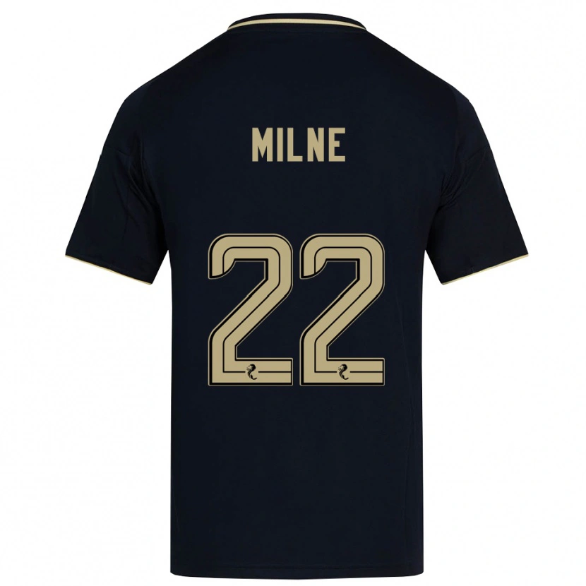 Danxen Enfant Maillot Jack Milne #22 Marine Or Tenues Extérieur 2025/26 T-Shirt