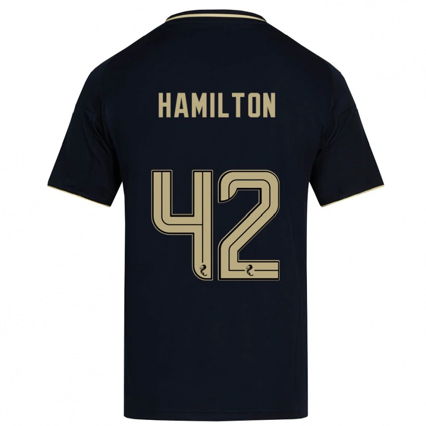 Danxen Enfant Maillot Brendan Hamilton #42 Marine Or Tenues Extérieur 2025/26 T-Shirt