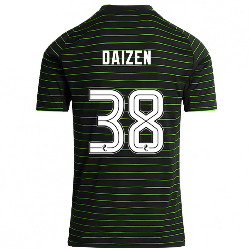 Danxen Enfant Maillot Daizen Maeda #38 Noir Vert Tenues Extérieur 2025/26 T-Shirt