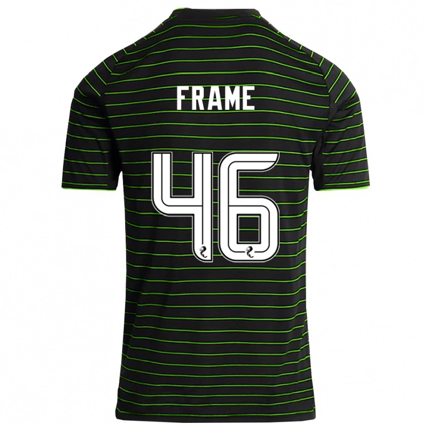 Danxen Enfant Maillot Mitchel Frame #46 Noir Vert Tenues Extérieur 2025/26 T-Shirt