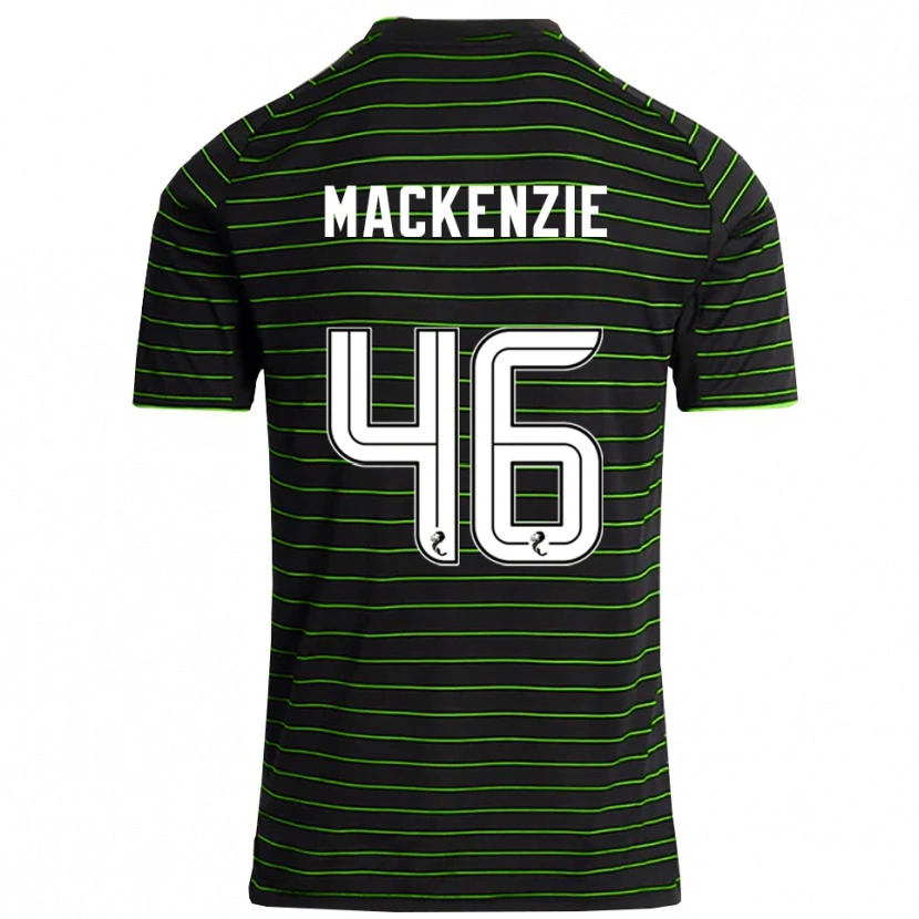 Danxen Enfant Maillot Magnus Mackenzie #46 Noir Vert Tenues Extérieur 2025/26 T-Shirt
