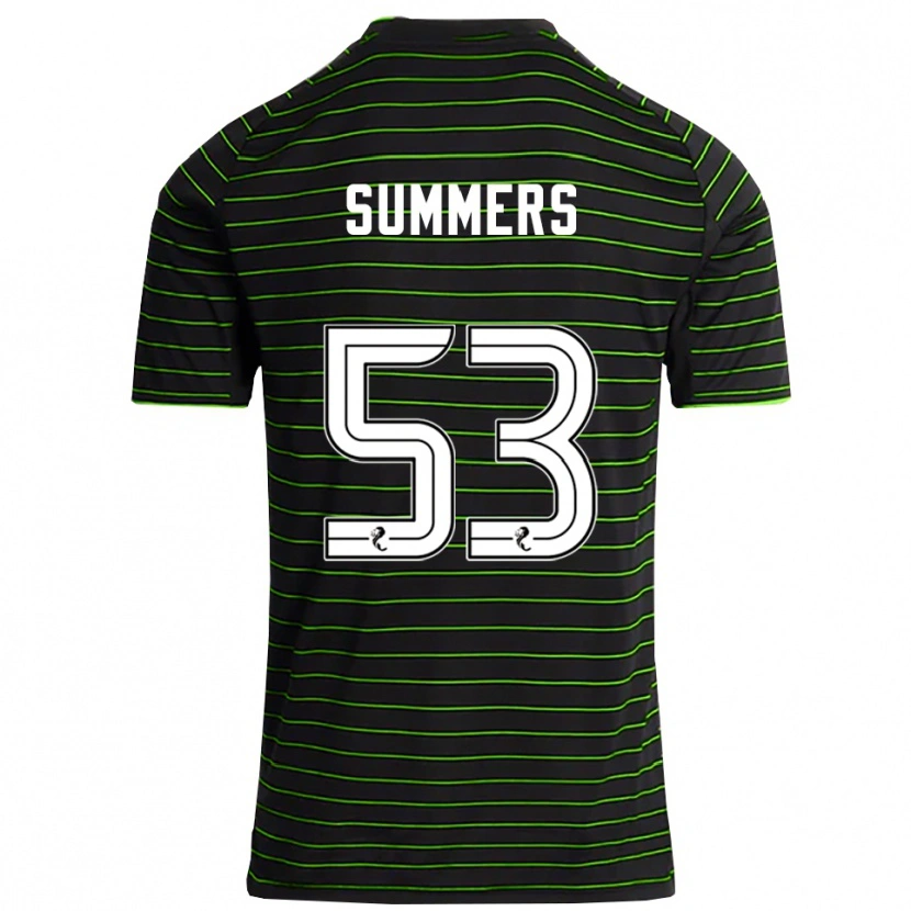 Danxen Enfant Maillot Ben Summers #53 Noir Vert Tenues Extérieur 2025/26 T-Shirt