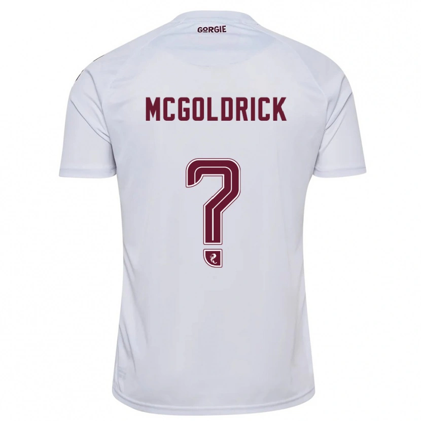 Danxen Enfant Maillot Zac Mcgoldrick #0 Blanc Bordeaux Tenues Extérieur 2025/26 T-Shirt