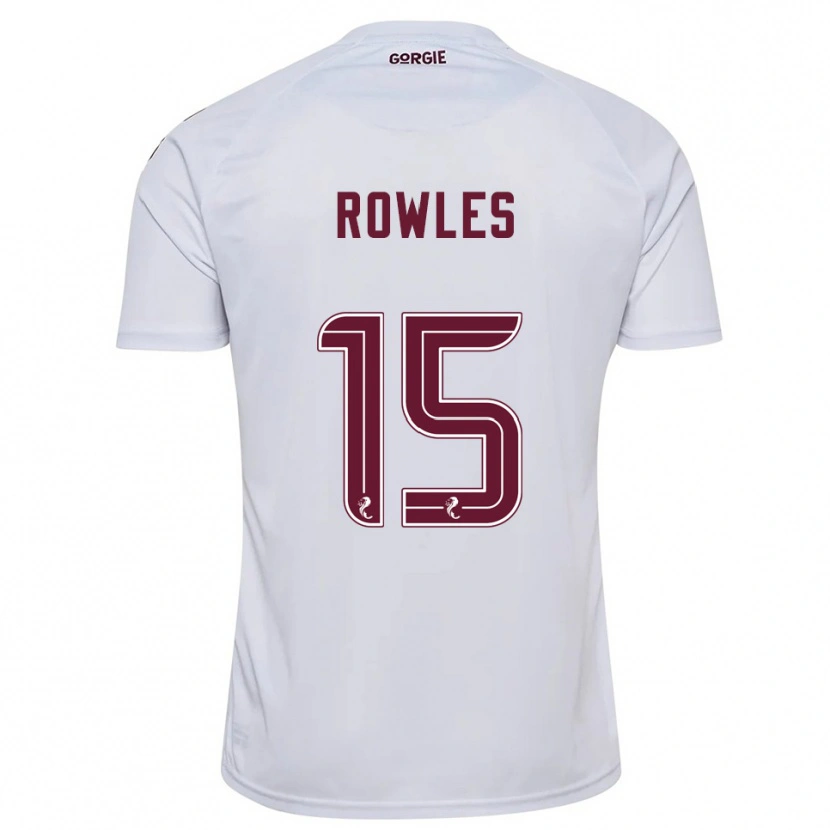 Danxen Enfant Maillot Kye Rowles #15 Blanc Bordeaux Tenues Extérieur 2025/26 T-Shirt