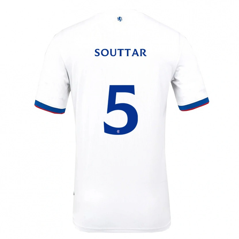 Danxen Enfant Maillot John Souttar #5 Blanc Rouge Bleu Tenues Extérieur 2025/26 T-Shirt