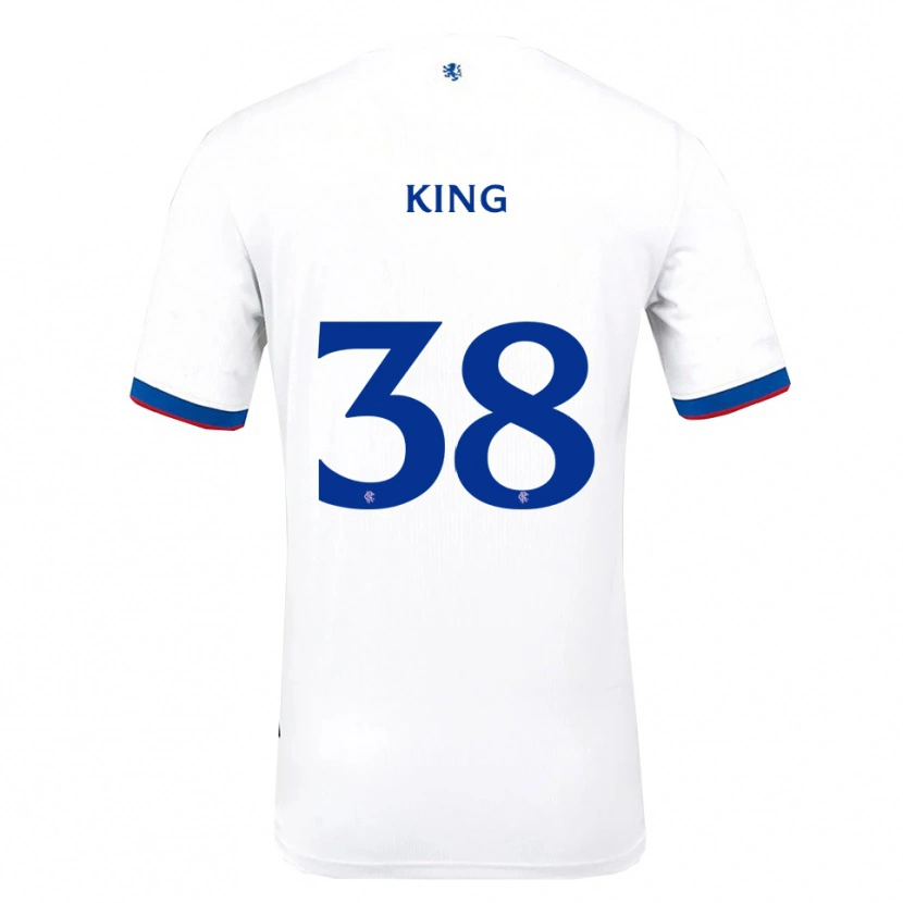 Danxen Enfant Maillot Leon King #38 Blanc Rouge Bleu Tenues Extérieur 2025/26 T-Shirt