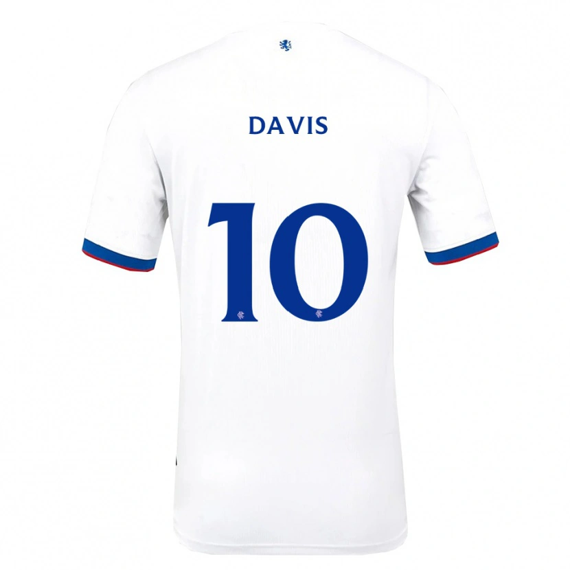 Danxen Enfant Maillot Steven Davis #10 Blanc Rouge Bleu Tenues Extérieur 2025/26 T-Shirt