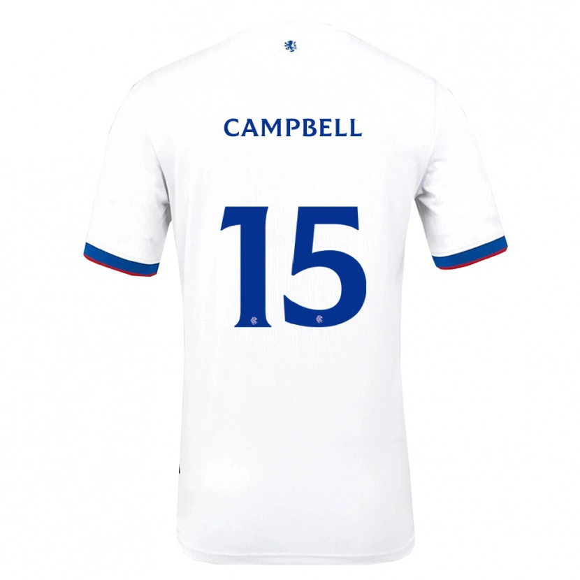 Danxen Enfant Maillot Connor Campbell #15 Blanc Rouge Bleu Tenues Extérieur 2025/26 T-Shirt