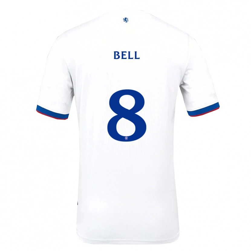 Danxen Enfant Maillot Cameron Bell #8 Blanc Rouge Bleu Tenues Extérieur 2025/26 T-Shirt