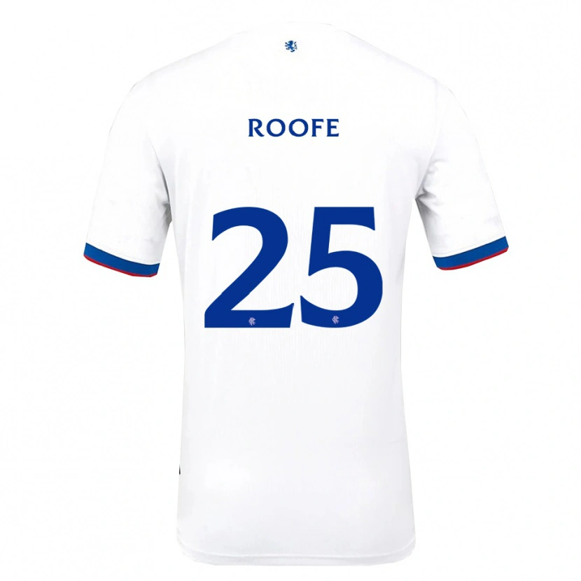 Danxen Enfant Maillot Kemar Roofe #25 Blanc Rouge Bleu Tenues Extérieur 2025/26 T-Shirt