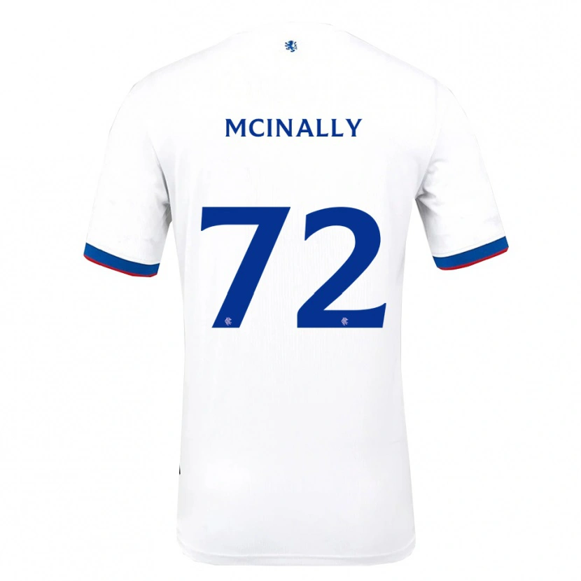 Danxen Enfant Maillot Darren Mcinally #72 Blanc Rouge Bleu Tenues Extérieur 2025/26 T-Shirt