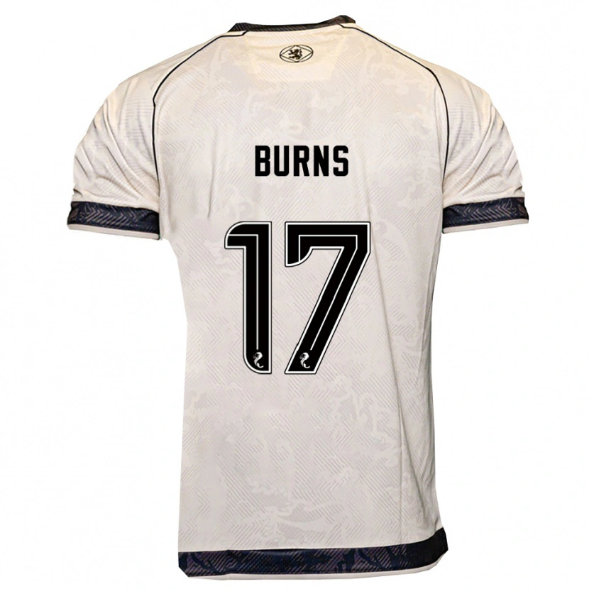 Danxen Enfant Maillot Megan Burns #17 Blanc Noir Tenues Extérieur 2025/26 T-Shirt