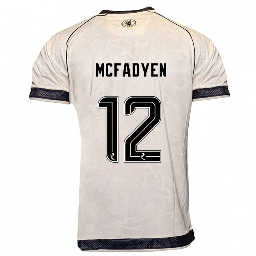 Danxen Enfant Maillot Stacey Mcfadyen #12 Blanc Noir Tenues Extérieur 2025/26 T-Shirt