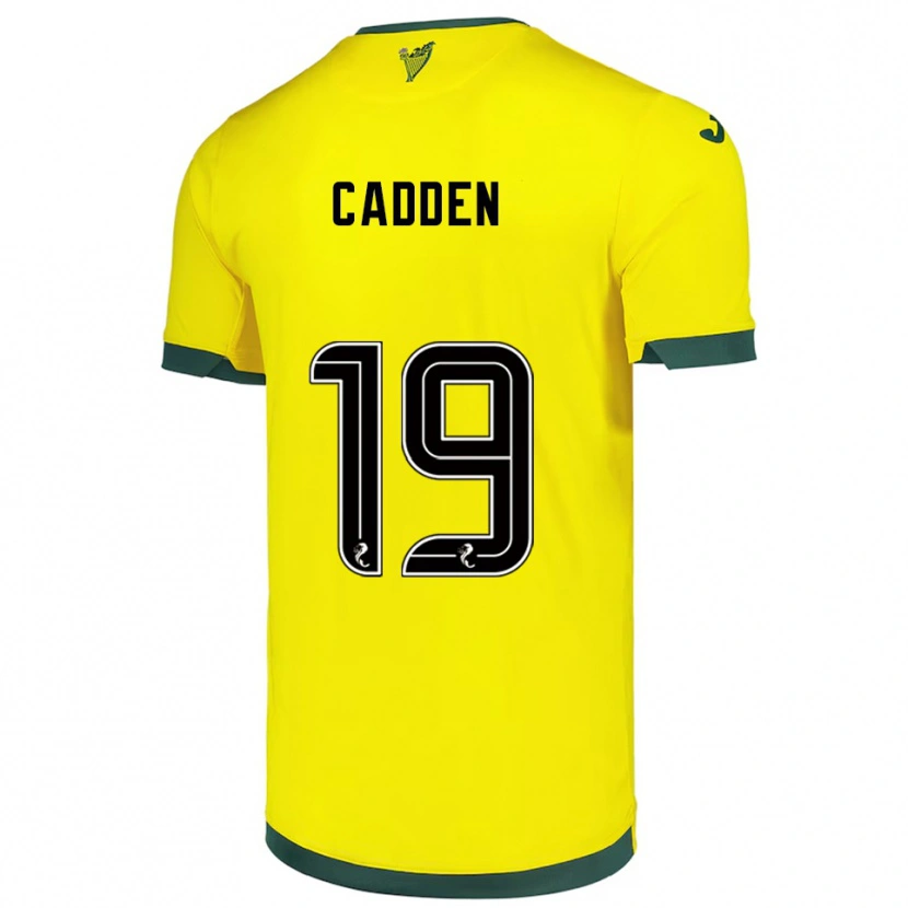 Danxen Enfant Maillot Nicky Cadden #19 Jaune Vert Tenues Extérieur 2025/26 T-Shirt
