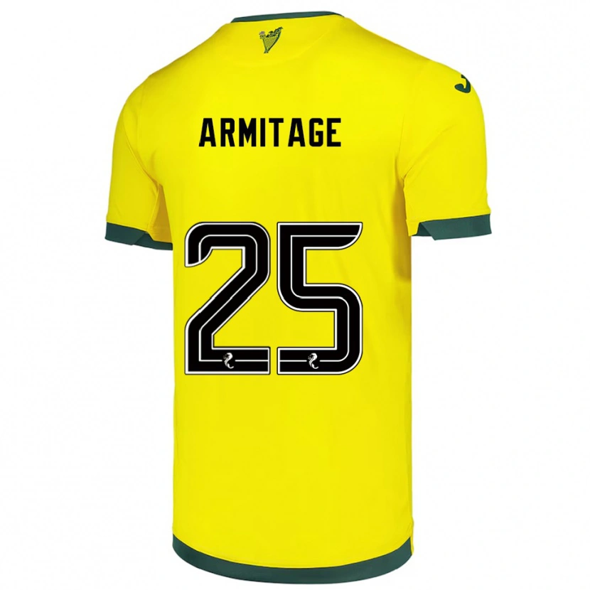 Danxen Enfant Maillot Rowena Armitage #25 Jaune Vert Tenues Extérieur 2025/26 T-Shirt