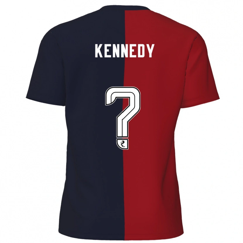 Danxen Enfant Maillot Shaun Kennedy #0 Rouge Marine Tenues Extérieur 2025/26 T-Shirt