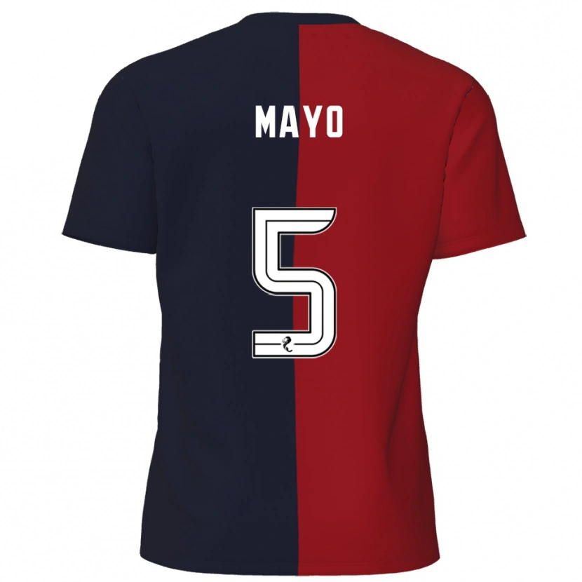 Danxen Enfant Maillot Lewis Mayo #5 Rouge Marine Tenues Extérieur 2025/26 T-Shirt