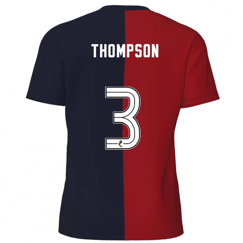 Danxen Enfant Maillot Dominic Thompson #3 Rouge Marine Tenues Extérieur 2025/26 T-Shirt