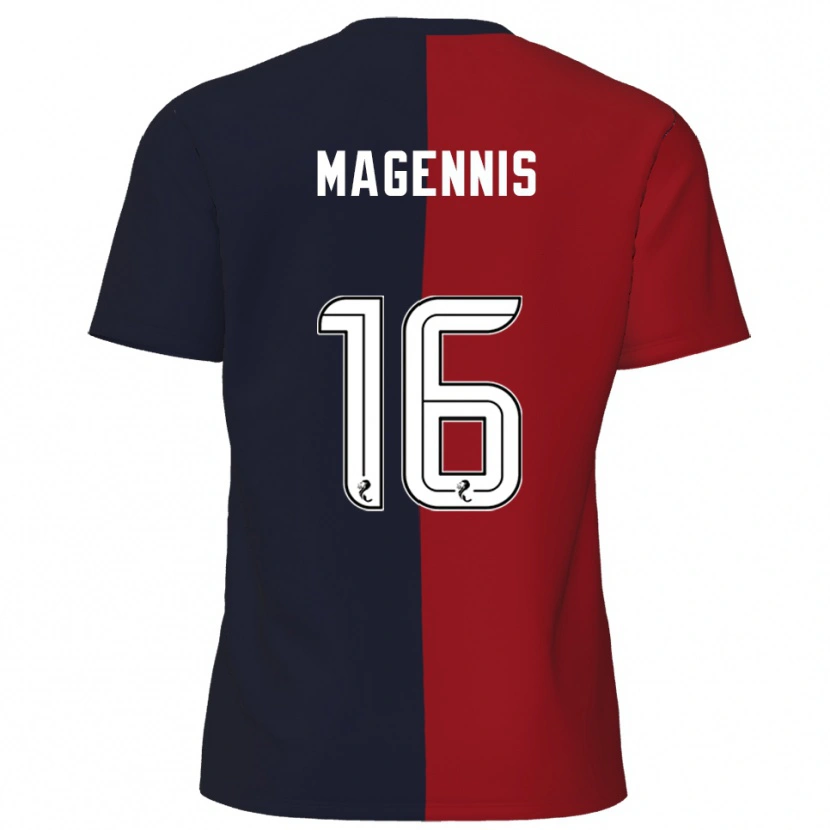 Danxen Enfant Maillot Kyle Magennis #16 Rouge Marine Tenues Extérieur 2025/26 T-Shirt
