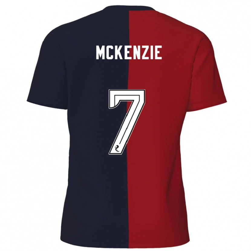 Danxen Enfant Maillot Rory Mckenzie #7 Rouge Marine Tenues Extérieur 2025/26 T-Shirt