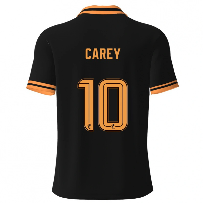Danxen Enfant Maillot Graham Carey #10 Noir Jaune Tenues Extérieur 2025/26 T-Shirt