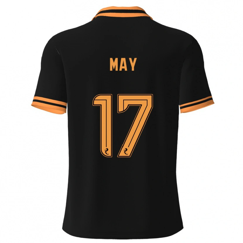 Danxen Enfant Maillot Stevie May #17 Noir Jaune Tenues Extérieur 2025/26 T-Shirt